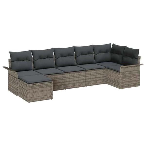 Maison Exclusive - 7 pc have-sofa sæt i grå polyrotin
