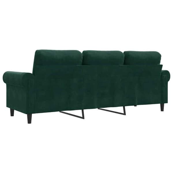 Maison Exclusive - Soffa 3-sits Grön mörk 180 cm Sammet Mörkgrön