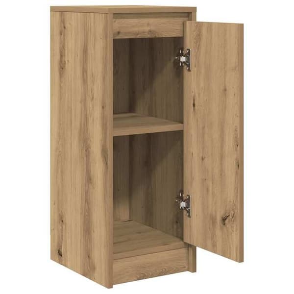 Maison Exclusive - Buffet i håndlavet egetræ 29,5x34x76 cm i ingeniørtræ Ek
