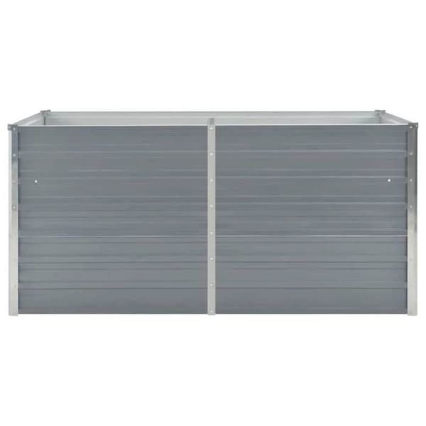 Maison Exclusive - Jardinière 160 x 80 x 77 cm Grå Galvaniseret Stål Grå (galvaniserat stål)
