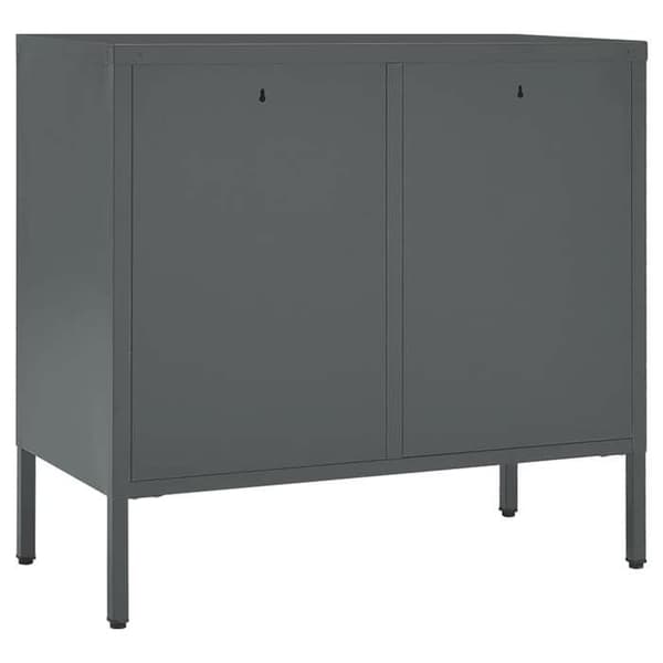 Maison Exclusive - Anthracite Buffet 75x35x70 cm Teräs ja karkaistu lasi