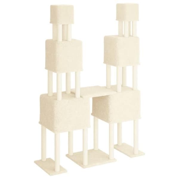 Maison Exclusive - Kattträd med sisal klöstrumpor Creme 199 cm Grädde