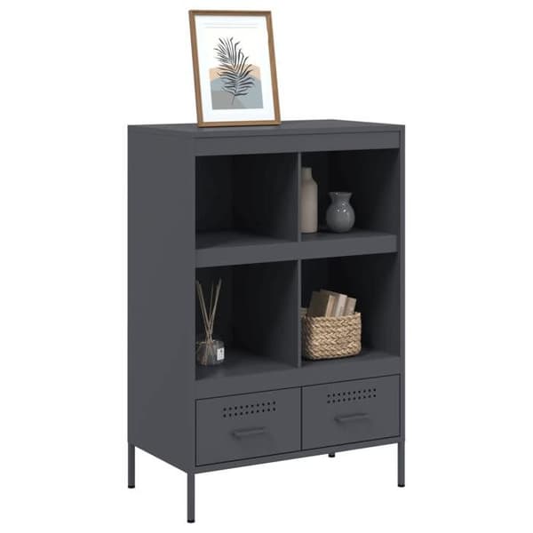 Maison Exclusive - Buffet høj antracit 68x39x101,5 cm stål antracit