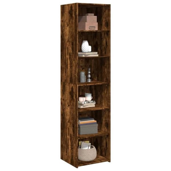 Maison Exclusive - Buffé hög ek rökt 45x41x185 cm ingenjörsträ