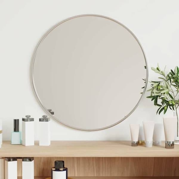 Maison Exclusive - Hopeinen seinäpeili Ø 40 cm Pyöreä Silver