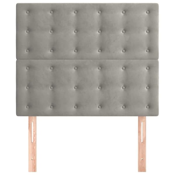 Maison Exclusive - Ljust grått huvudgavel 100x5x118/128 cm Sammet Ljusgrått