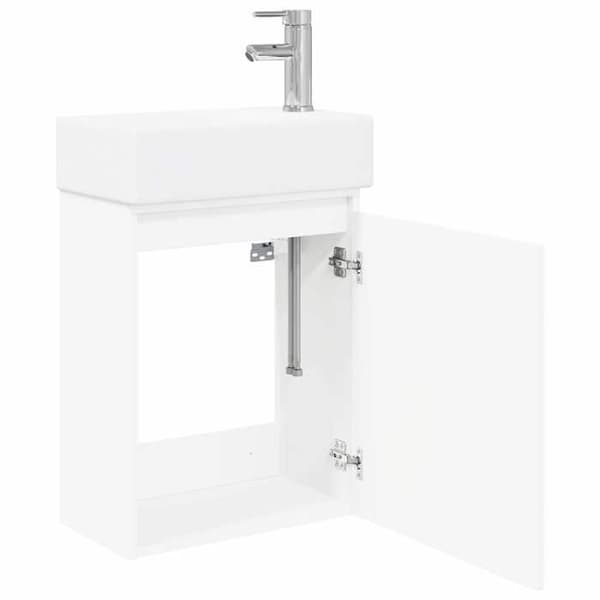 Maison Exclusive - Badrumsmöbel med kran Vit 45,5 x 22,5 x 84 cm Vit