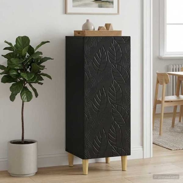 Maison Exclusive - Buffet Sort 33 x 34,5 x 90 cm Ingeniørtræ Svart