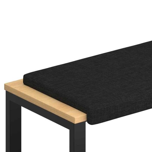 Maison Exclusive - Bænkpude Sort Stof Dybde 35 cm