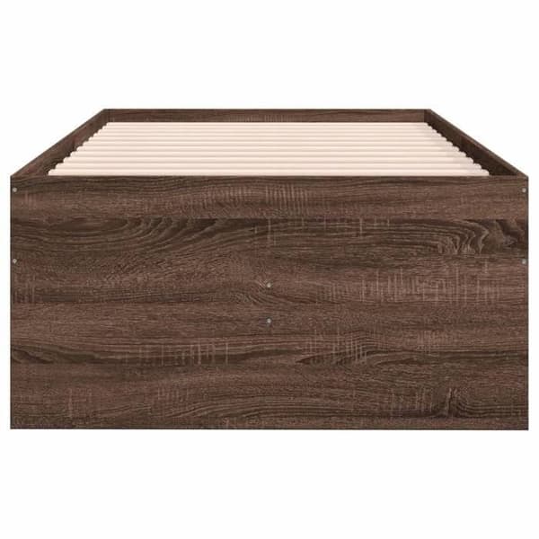Dagseng - EKSKLUSIV HUS - 75 x 190 cm - Mørk eg - 6 skuffer - Lamelseng Brun ek