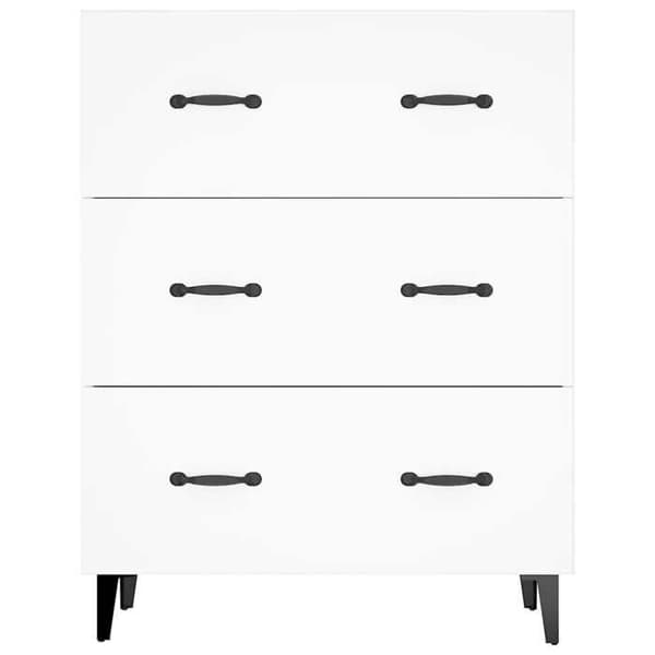 Maison Exclusive - Hvidt buffet 69,5x34x90 cm ingeniørtræ