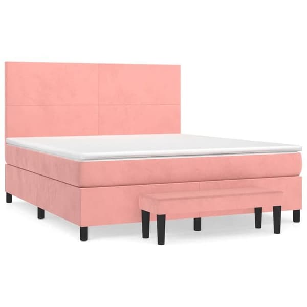 Maison Exclusive - Sängyn lattisohva patjalla Rose 160x200 cm Sametti
