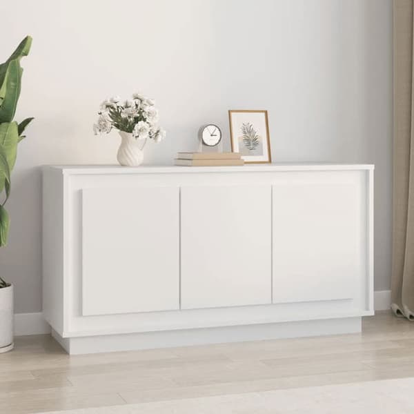 Maison Exclusive - Vit buffé 102x35x55 cm ingenjörsträ