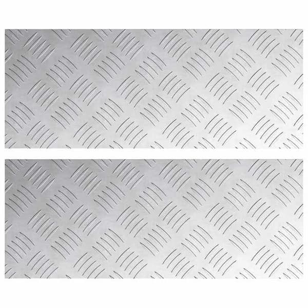 Maison Exclusive - Gåflade 2 stk 50 x 20 cm Sølv Aluminium Rektangulær Silver