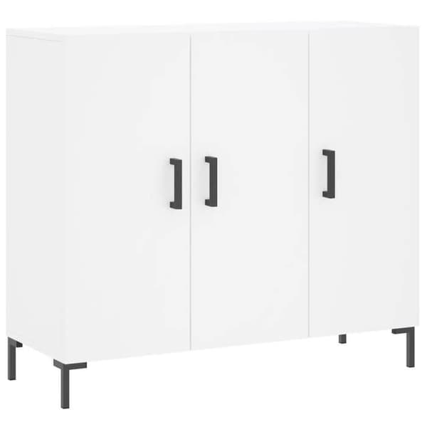 Maison Exclusive - Buffé vit 90x34x80 cm ingenjörsträ