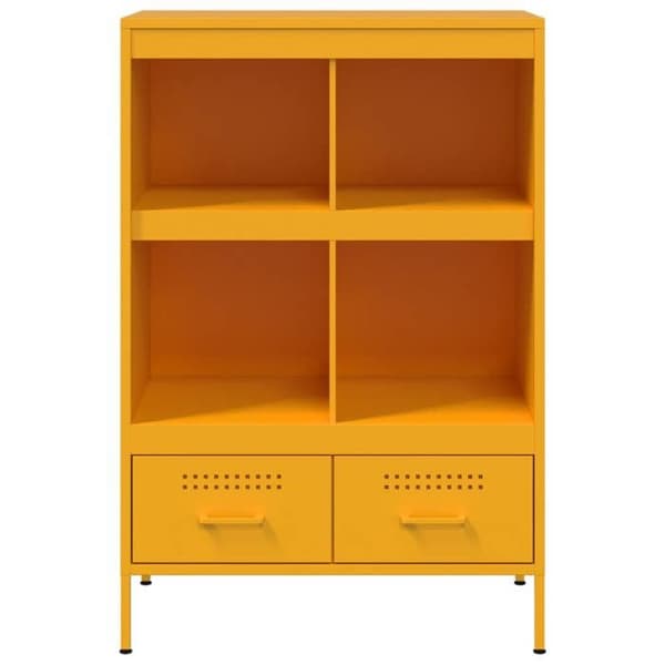 Maison Exclusive - Buffé hög gul senap 68x39x101,5 cm stål