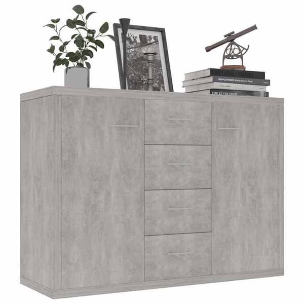 Maison Exclusive - Buffet Grå beton 88x30x65 cm Ingeniørtræ