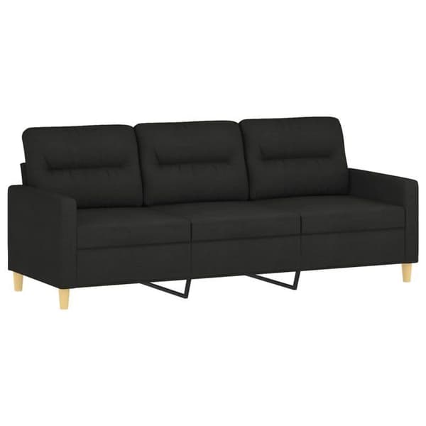 Maison Exclusive - 2 kpl sohvasetti mustilla kankaalla tyynyillä