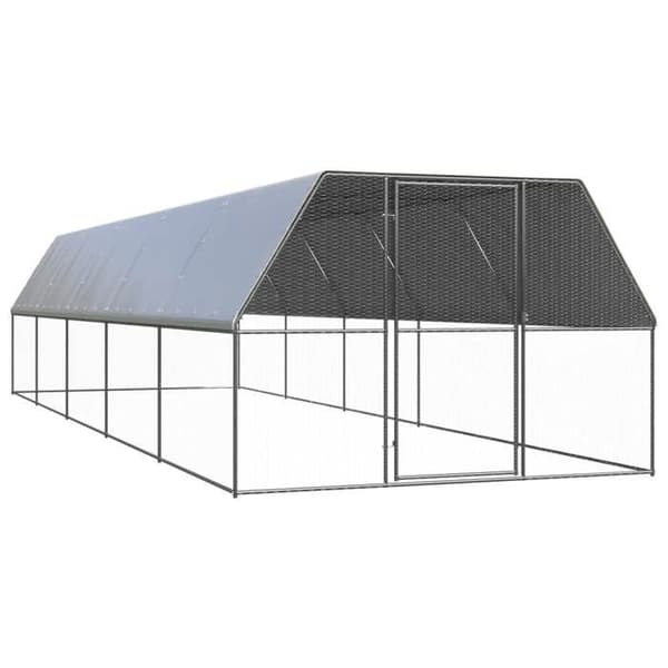 Maison Exclusive - Utomhus hönshus 3x10x2 m Galvaniserat stål