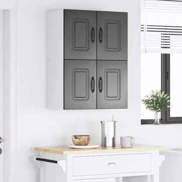 Maison Exclusive - Kalmar 2 stk. opvaskemaskine panel Sort ingeniørtræ Svart