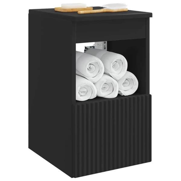 Maison Exclusive - Badeværelsesskab Sort 30 x 41 x 50 cm Ingeniørtræ