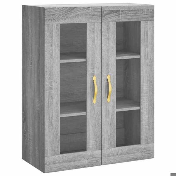 Maison Exclusive - Buffé hög Sonoma grå 69,5x34x180 cm Ingenjörsträ
