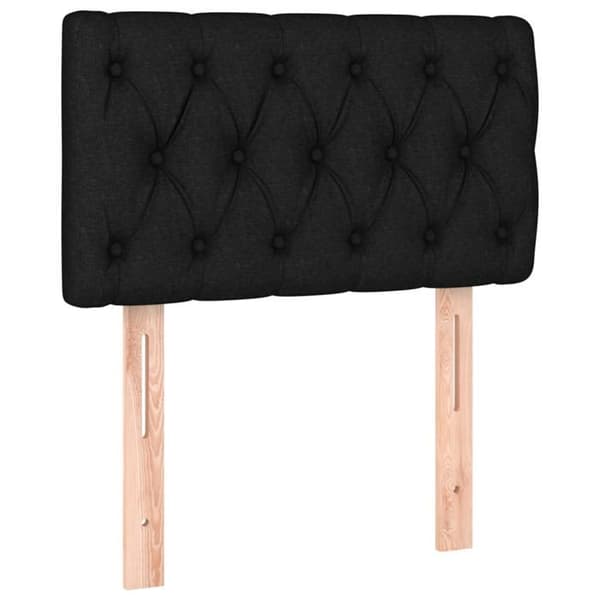 Maison Exclusive - Sengesofa med lamelbund og madras Sort 80x200 cm Stof