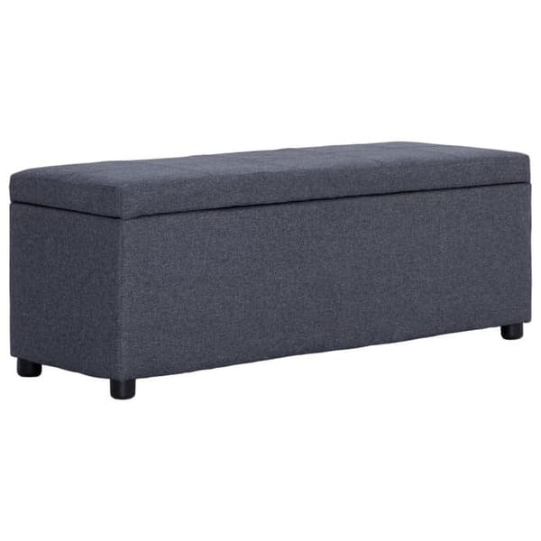 Maison Exclusive - Penkki säilytystilalla 116 cm Tummanharmaa Polyesteri Mörkgrå