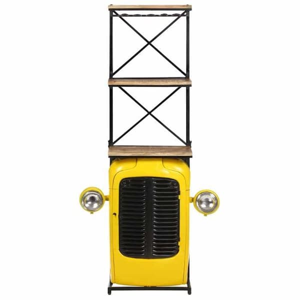 Maison Exclusive - Vinreol Traktor Gul 49x31x172 cm Solid Mangotræ Gul