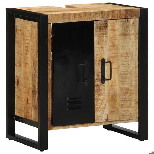 Badrumsskåp - EXKLUSIV HEM - Rektangulär - Hållbar metallram - Brun - 55x35x60 cm brun