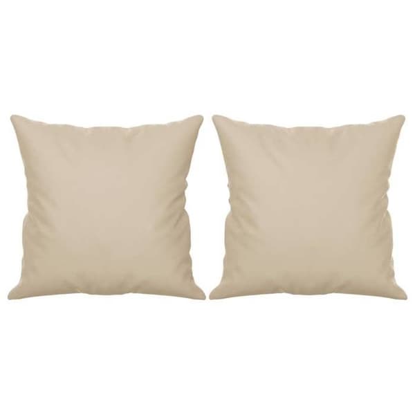 Maison Exclusive - Soffa 2 platser med kuddar i krämfärg 140 cm mikrofiber