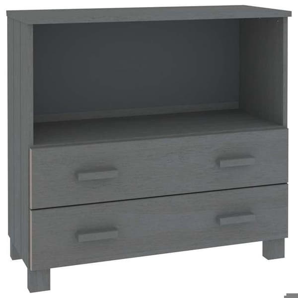 Maison Exclusive - Buffé HAMAR Mörkgrå 85x35x80 cm Massivt furu