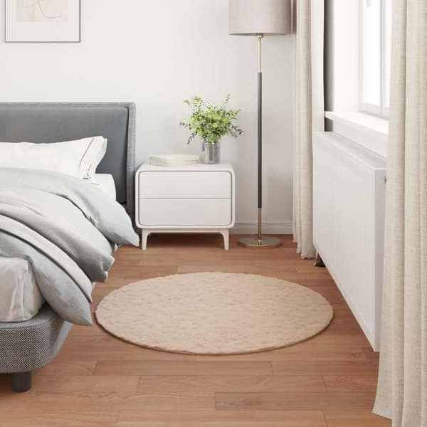 Tæppe - EKSKLUSIVT HUS - OLITE - Falsk pels - Antiskrid - Ø 80 cm Mol