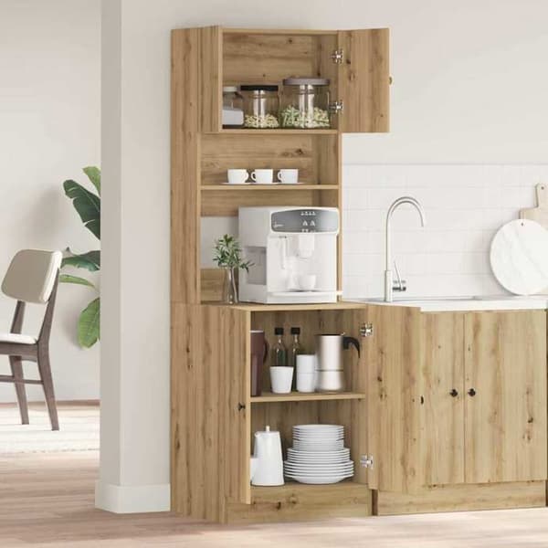 Maison Exclusive - Buffet i håndlavet egetræ 60 x 50 x 180 cm