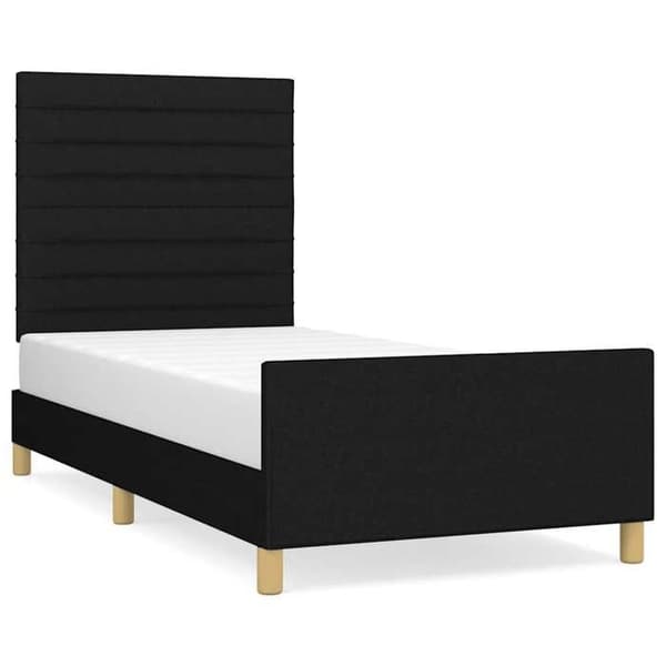 Maison Exclusive - Sengestel uden madras sort 90x190 cm stof