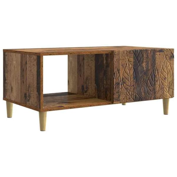 Bord - EKSKLUSIV HUS - 90 x 50 x 40 cm - Ingeniørtræ - Eucalyptus ben - Stor hylde brun