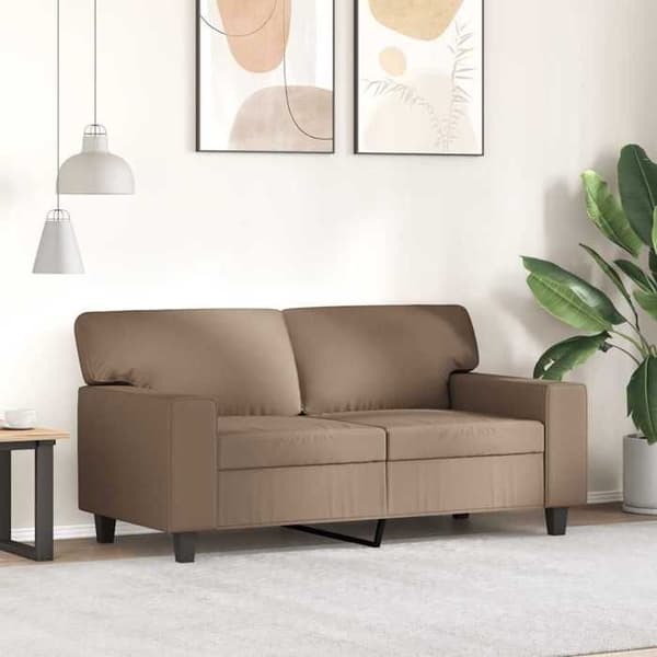 Maison Exclusive - Soffa 2-sits Cappuccino 120 cm Syntetläder