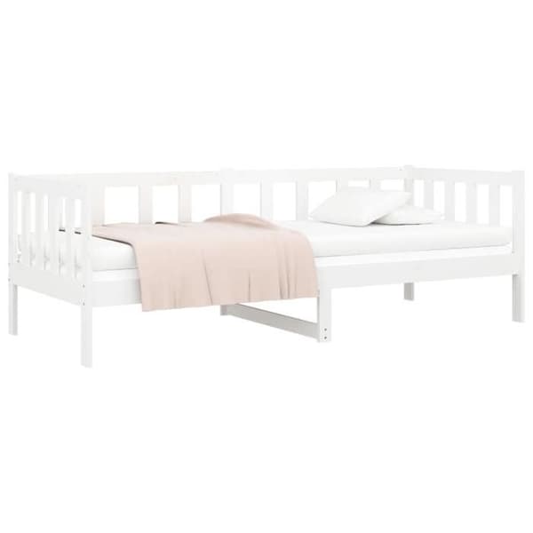 Dagbädd - EXKLUSIVT HUS - 80x200 cm - Massivt trä - Vit - Ribbotten Vit