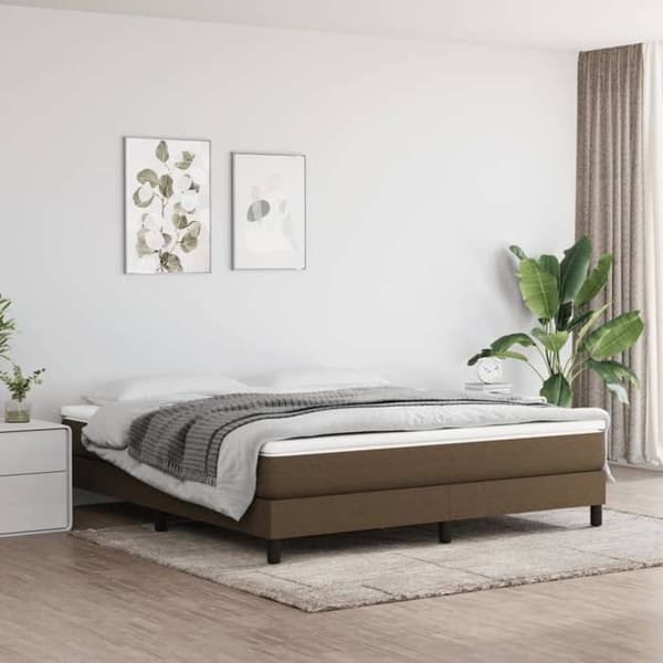 Madras - EKSKLUSIV HUS - 180x200 cm - Pocketfjedre - Fast støtte - Åndbart brunt stof