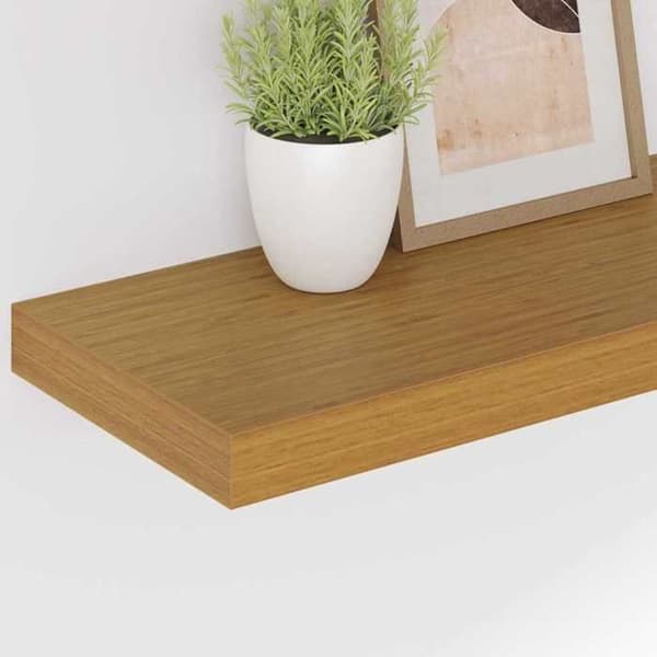 Vägghylla - EXKLUSIV HEM - Rektangulär - Beige - Ingenjörsträ - 50 x 23,5 x 3,8 cm beige