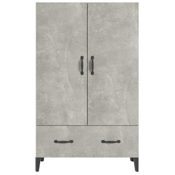 Maison Exclusive - Buffé hög Grå betong 70x31x115 cm Ingenjörsträ
