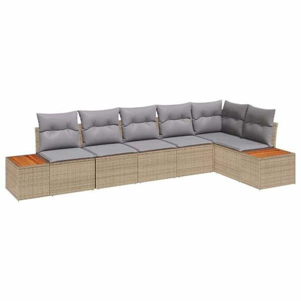 Maison Exclusive - Trädgårdsoffmöbelset 6 pc 6-sits