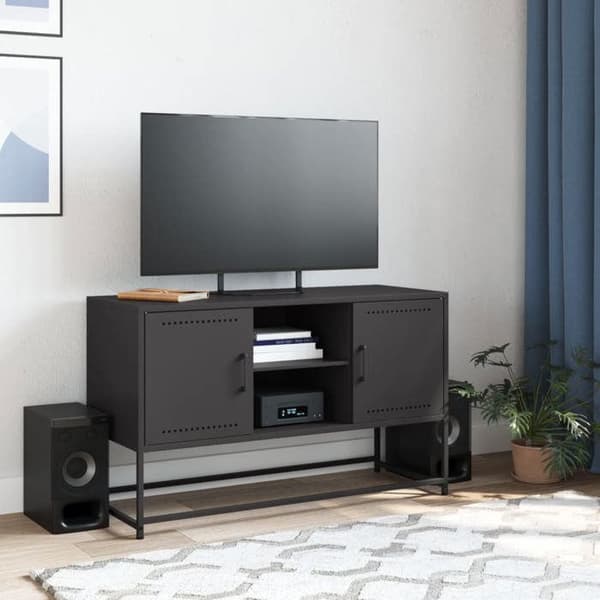 Maison Exclusive - Sort TV-møbel 100,5x39x60,5 cm stål Svart