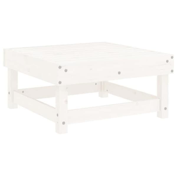 Havemøbel - EKSKLUSIVT HUS - Modulerbart design - Massivt fyrretræ - Blødt pude - Lamel design Vit