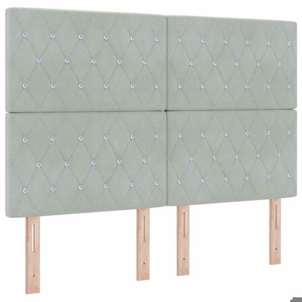 Maison Exclusive - Ljust grå sänggavel 144 cm Sammet