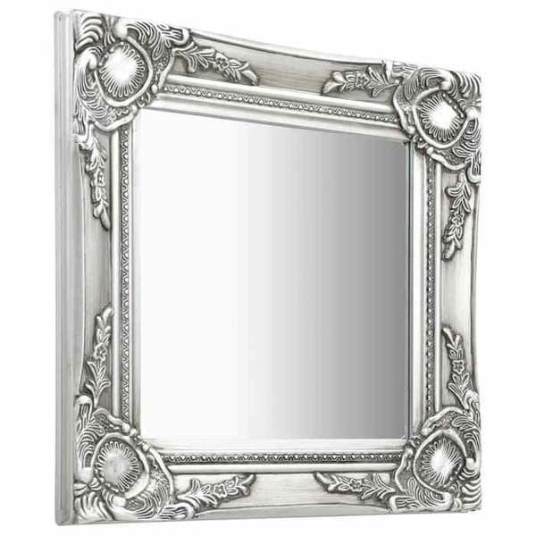 Maison Exclusive - Barockstil väggspegel 40x40 cm Silverfärgad