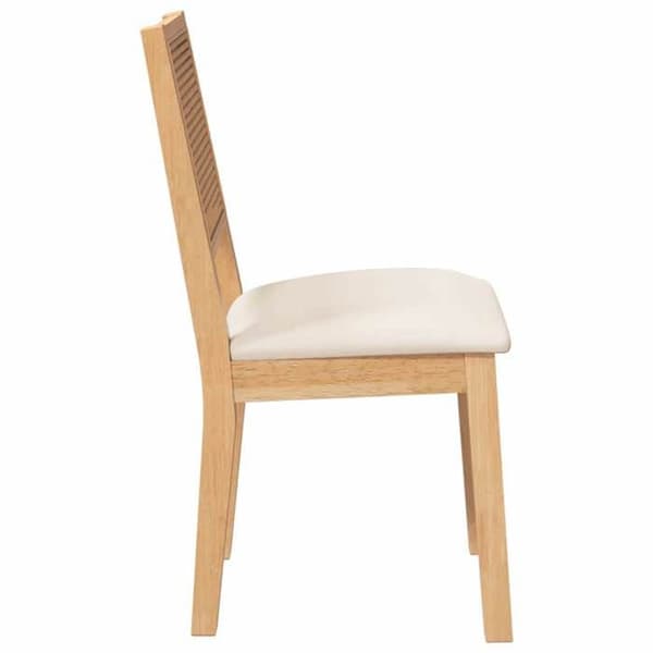 Maison Exclusive - Spisestole med puder 2 stk massiv gummitræ