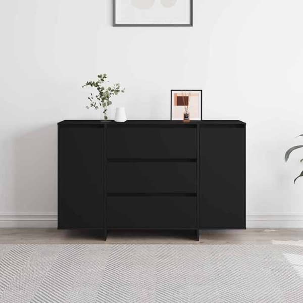 Maison Exclusive - Buffet Sort 120 x 41 x 75 cm Ingeniørtræ