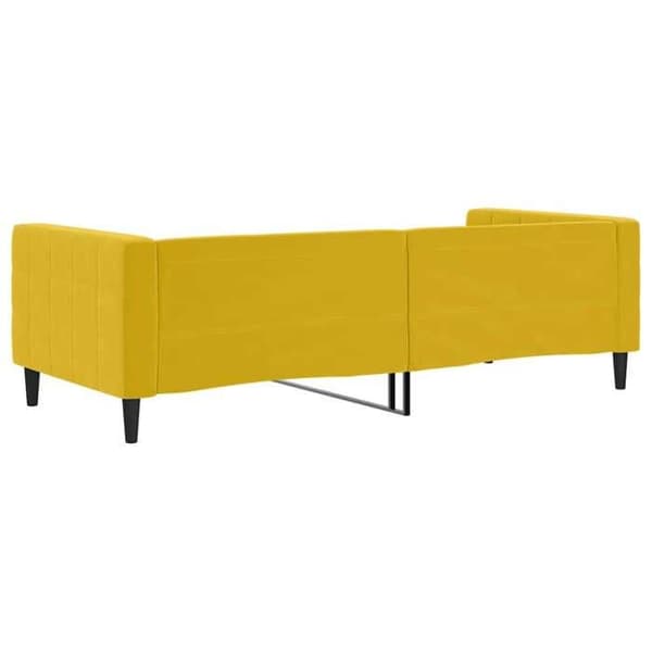 Sofa - EKSKLUSIV HUS - 2 i 1 Sofa - 90 x 200 cm - Gul velour - Lamelseng Gul