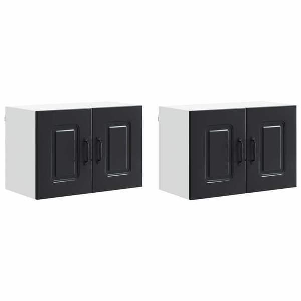 Maison Exclusive - Kalmar 2 stk. opvaskemaskine panel Sort ingeniørtræ Svart